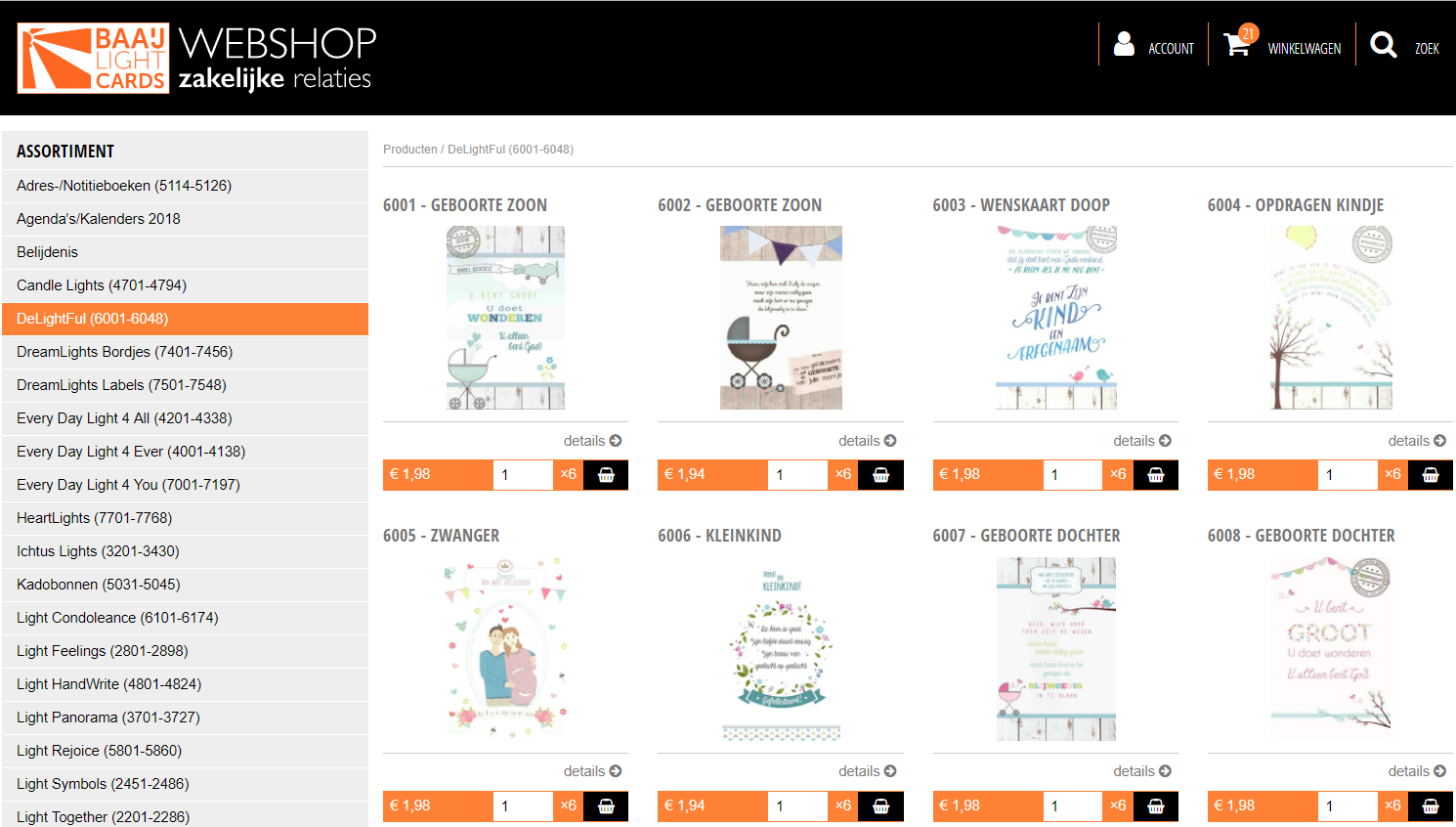 Baaij Light Cards
